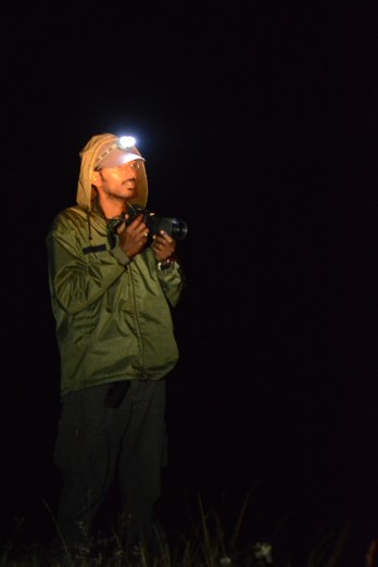Author during a night survey Crop